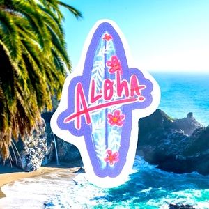 Hawaii Aloha State Ohana Shaka Travel 808 Samoan Love Single Sticker